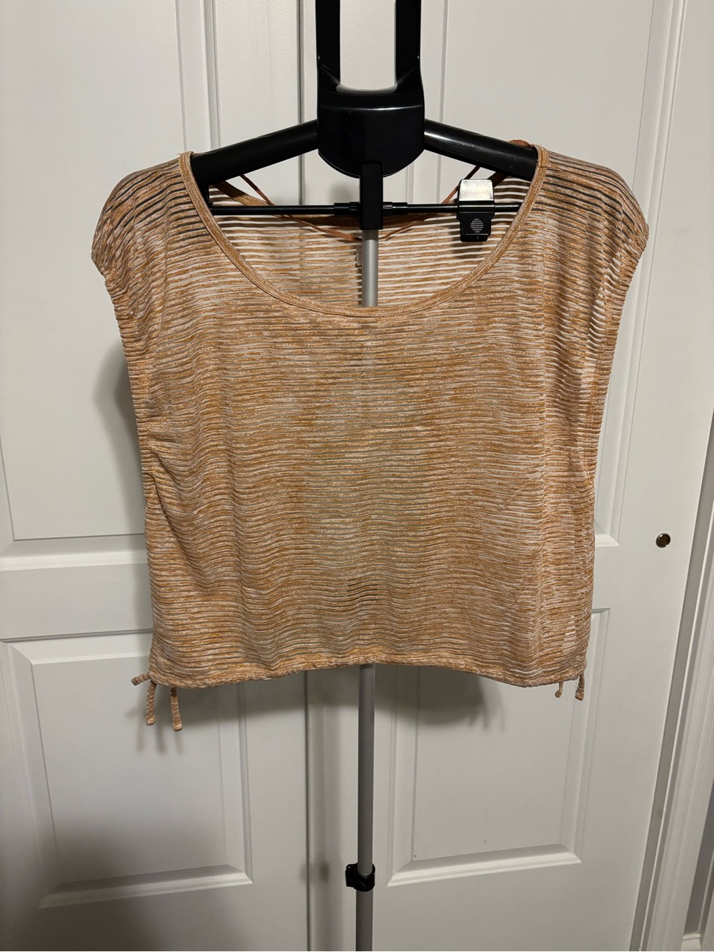 Free people Lightweight Striped Scoop Neck Top - Beige